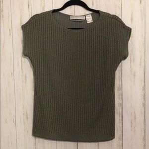 Saks fifth vintage top L olive green